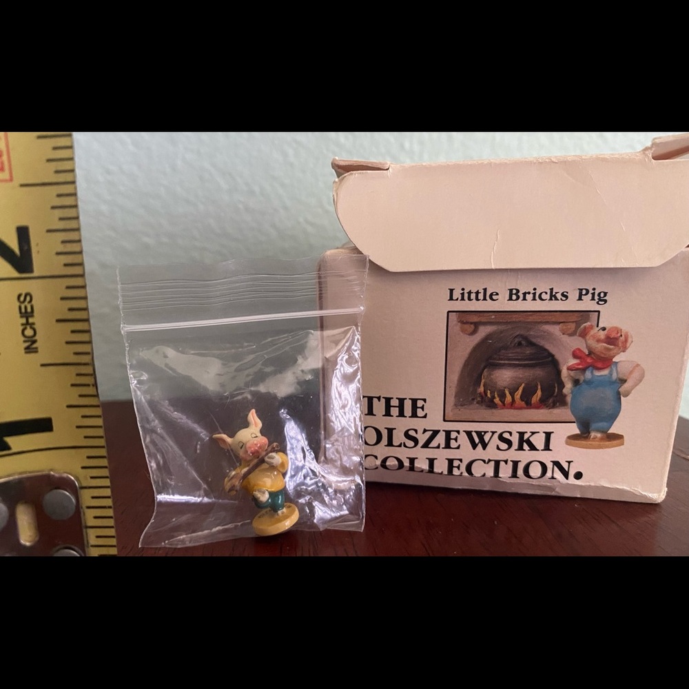 Olszewski Signed miniature Bronze Stick Pig